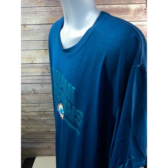 Miami Dolphins Nike Dri-Fit Blue Mens Size 3XL Football Short Sleeve Shirt NFL - Picture 10 of 10